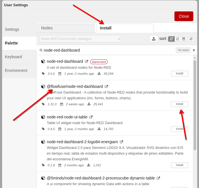 Install FlowFuse Dashboard
