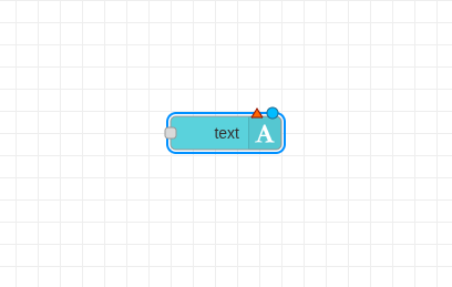 Menempatkan node text